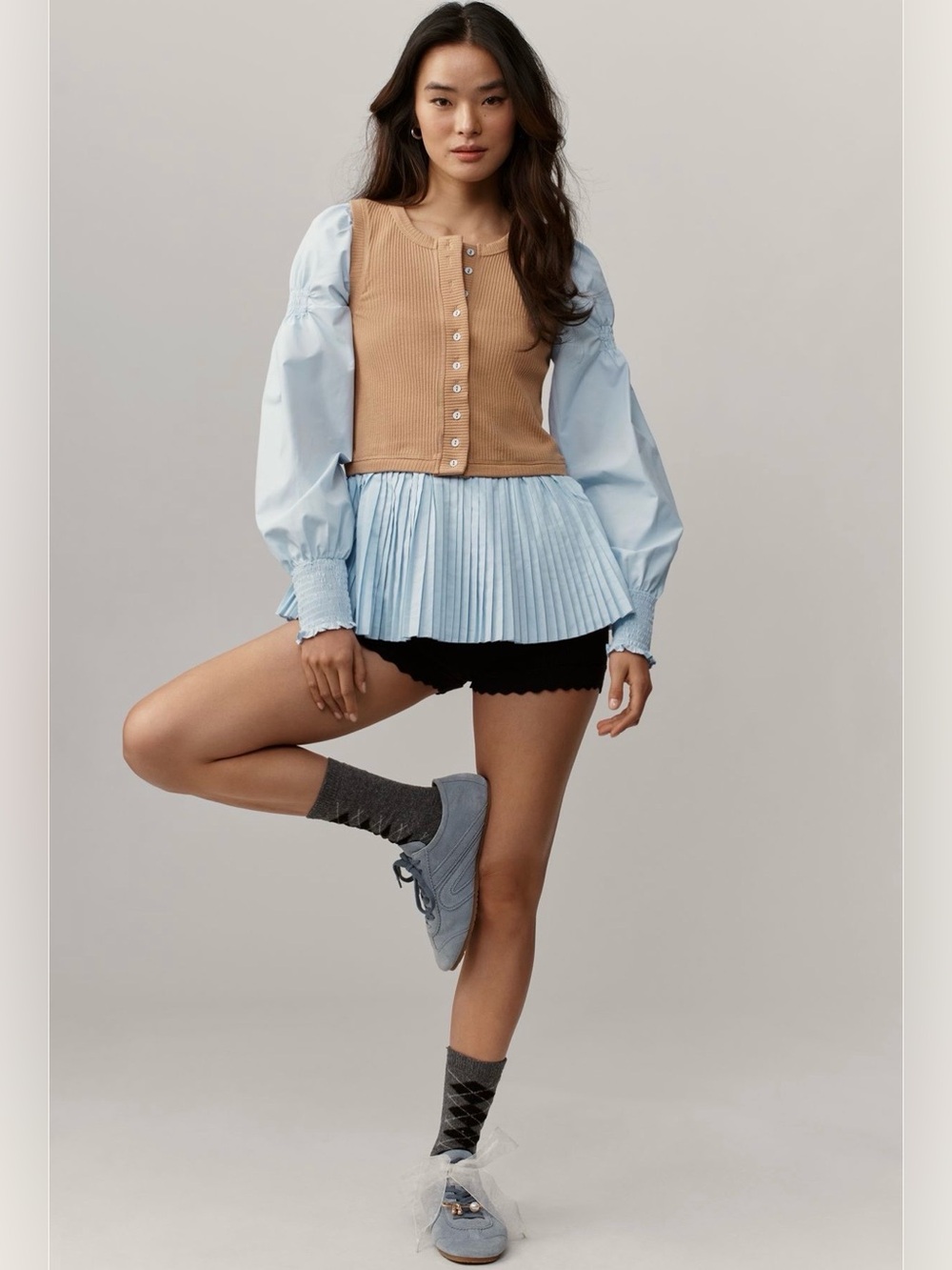 By Anthropologie layered twofer long sleeve top